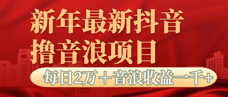 抖音音浪掘金项目每日2万＋音浪高收益1000＋-我要呀资源酷