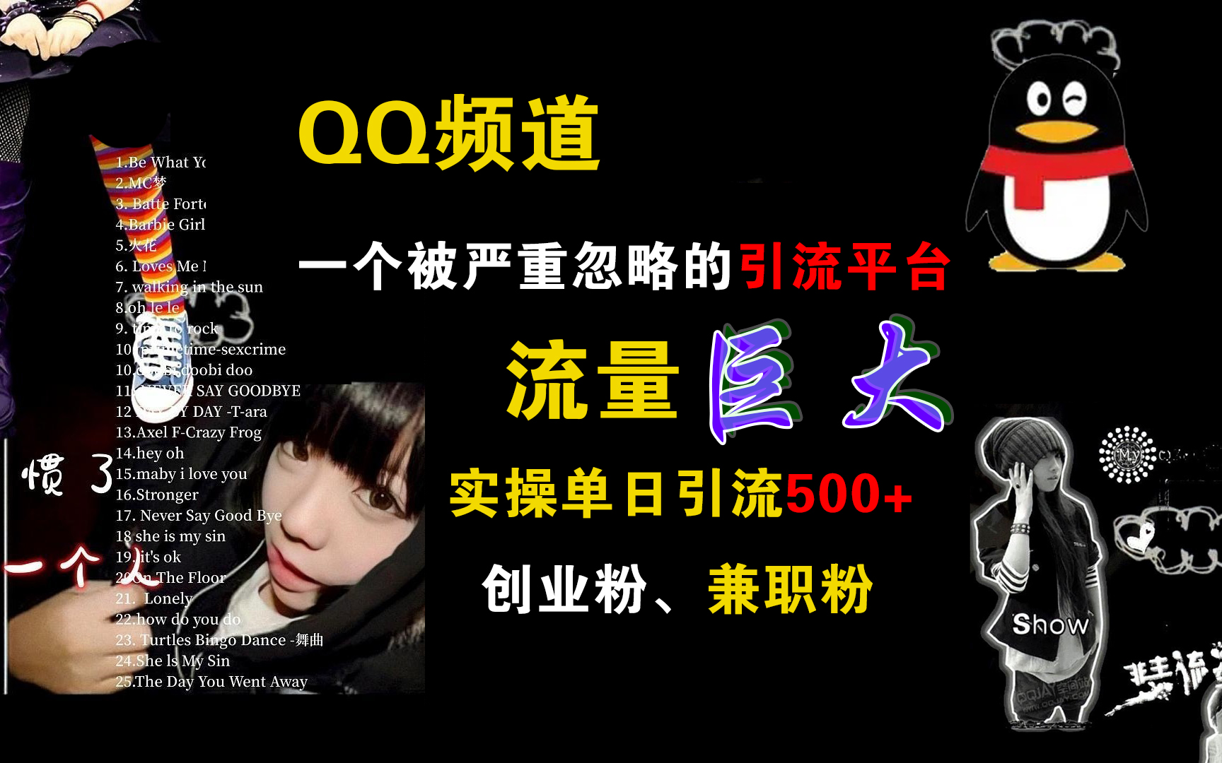 QQ频道，一个被严重忽略的引流平台，流量巨大，实操单日引流500+创业粉、兼职粉-我要呀资源酷