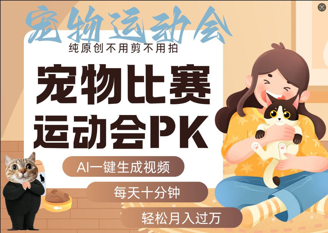 AI萌宠运动员跳水 射击  篮球  足球比赛   每天十分钟 附详细提示词文案库  代替做素材 卖提示词 卖虚拟资料  卖宠物产品 做宠物私人定制产品  带徒弟 带陪跑 卖课  创作者分成 月入5W+-我要呀资源酷