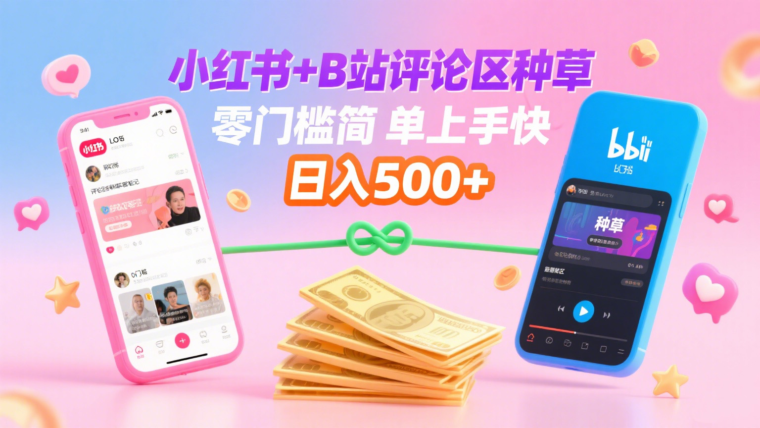 小红书+B站评论区种草，0门槛1分钟一单，只需复制粘贴，日入500+-我要呀资源酷