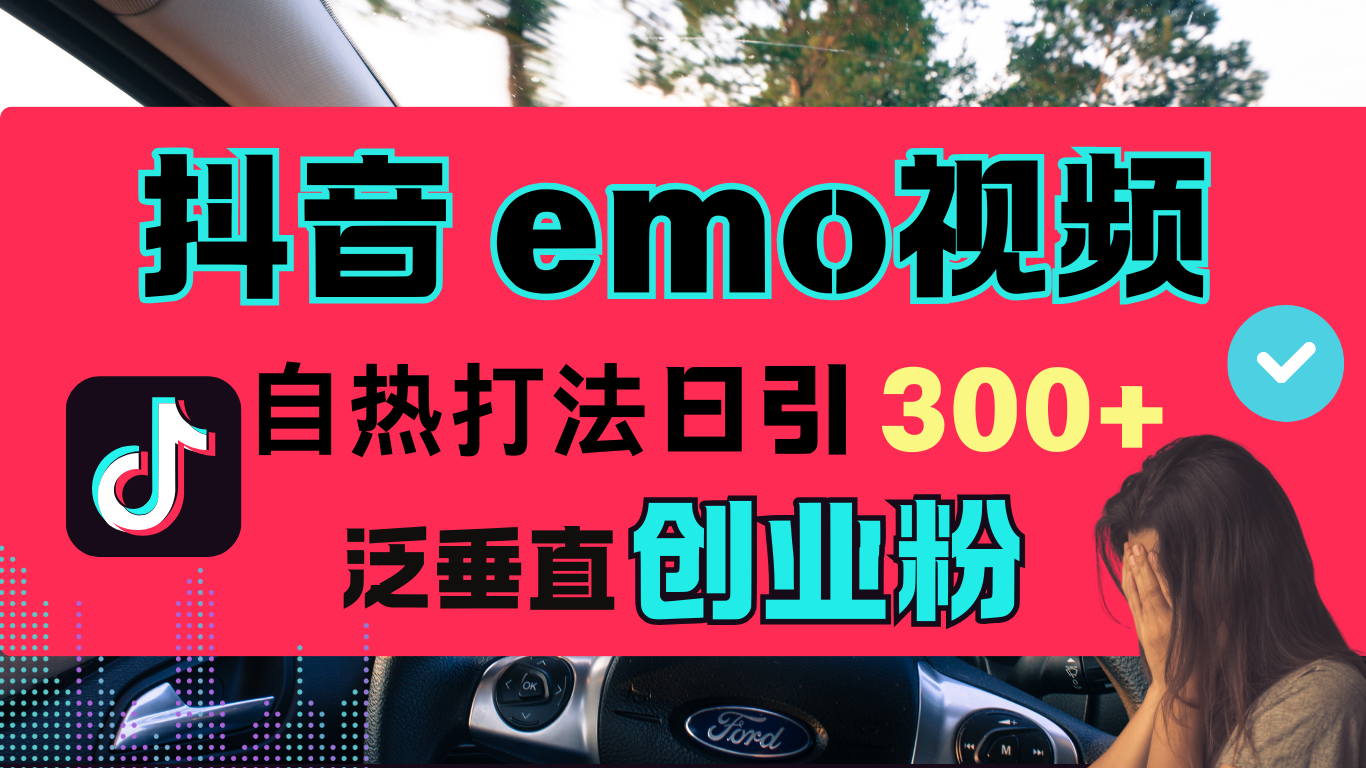 抖音“EMO视频”自热流打法,日引300+泛垂直创业粉-我要呀资源酷