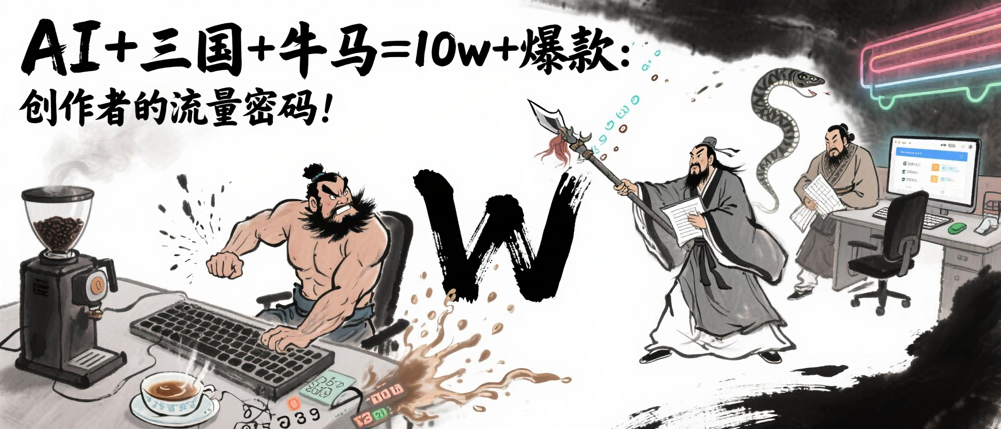 AI+三国+牛马=10w+爆款：创作者的流量密码！-我要呀资源酷