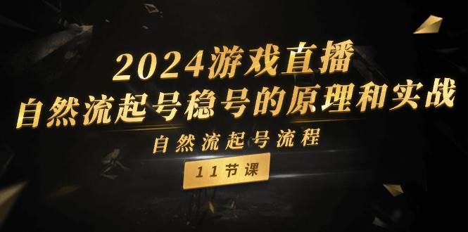 2024游戏直播-自然流起号稳号的原理和实战，自然流起号流程（11节）-我要呀资源酷