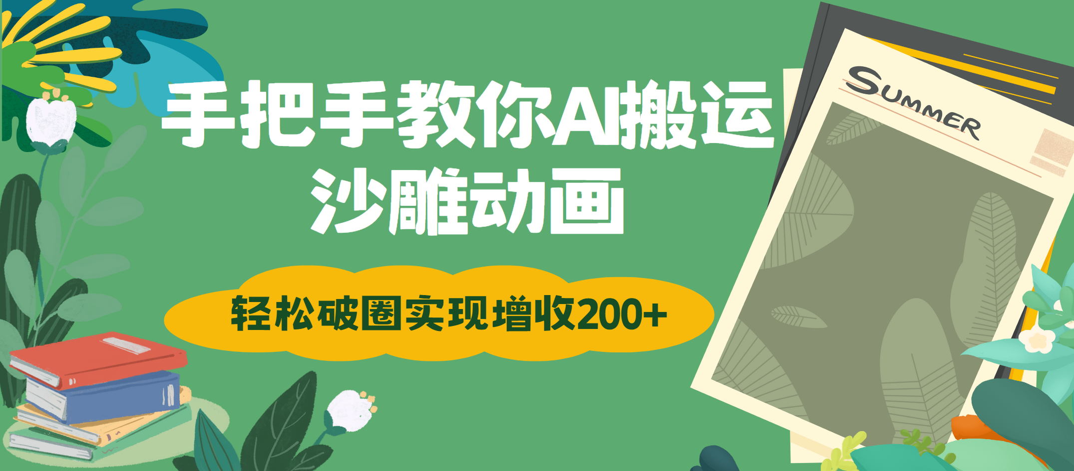 手把手教你用AI搬运沙雕动画轻松破圈实现增收200+-我要呀资源酷