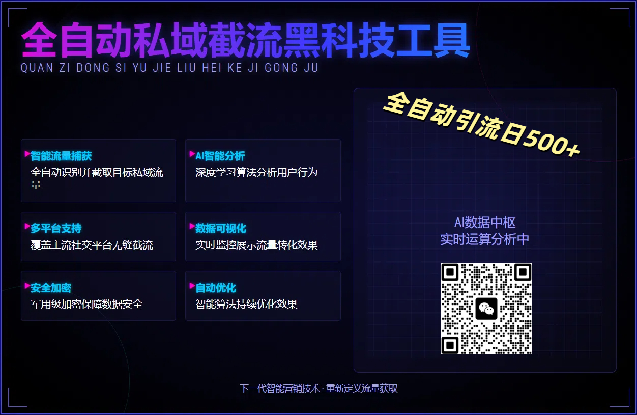全自动私域截流黑科技工具——全自动引流日500+-我要呀资源酷
