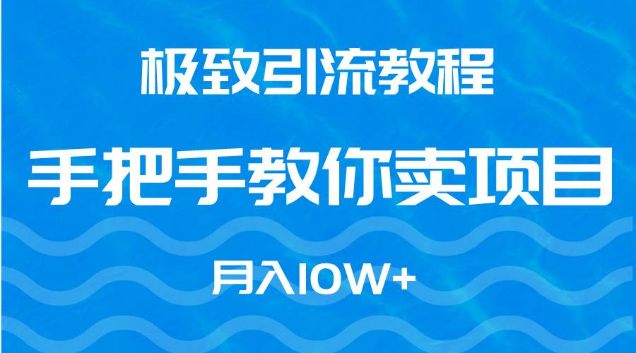 极致引流教程，手把手教你卖项目，月入10W+-我要呀资源酷