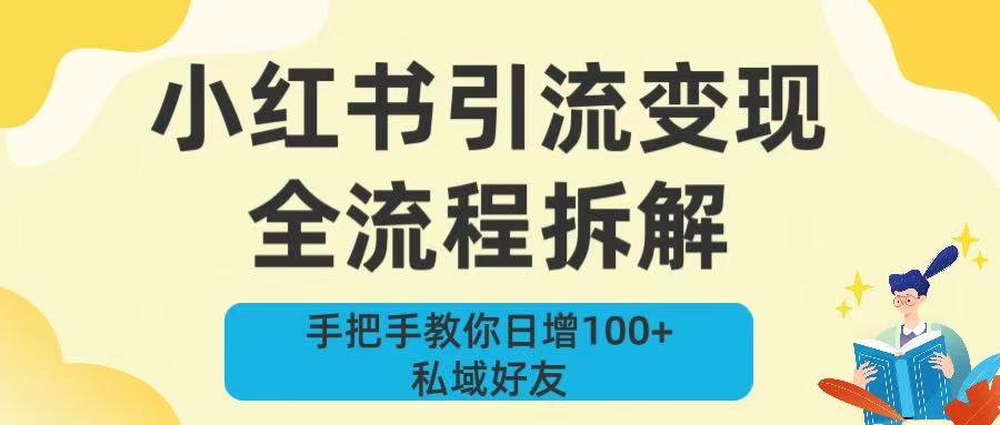 新手必看！小红书引流变现全流程拆解，手把手教你日增100+私域好友-我要呀资源酷