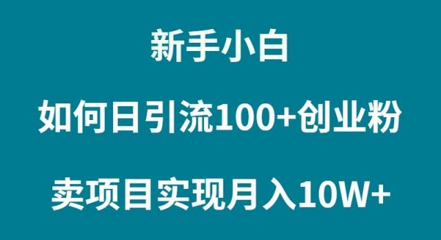 新手小白如何通过卖项目实现月入10W+-我要呀资源酷