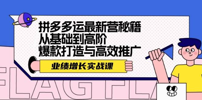 拼多多运最新营秘籍：业绩 增长实战课，从基础到高阶，爆款打造与高效推广-我要呀资源酷