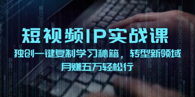 短视频 IP实战课，独创一键复制学习秘籍，转战新领域，月赚五万轻松行-我要呀资源酷