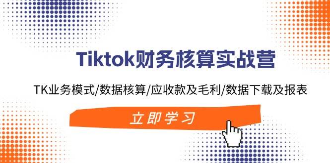 Tiktok财务核算实战营：TK业务模式/数据核算/应收款及毛利/数据下载及报表-我要呀资源酷