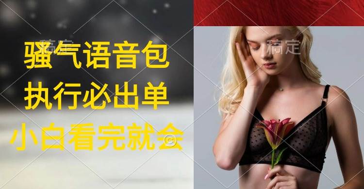 执行就出单，日入2000+，超火骚气语音包，小白看完课程就能马上实操-我要呀资源酷